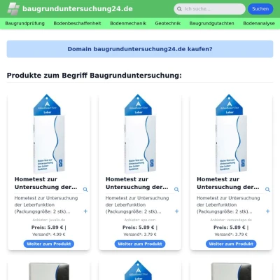 Screenshot baugrunduntersuchung24.de