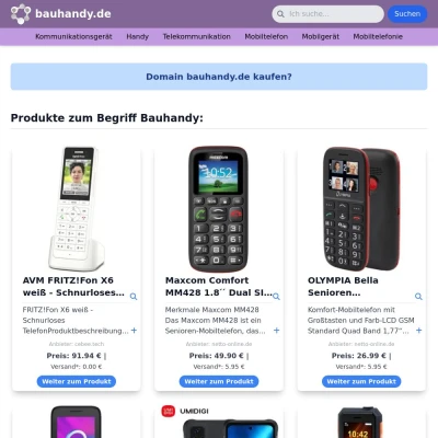 Screenshot bauhandy.de