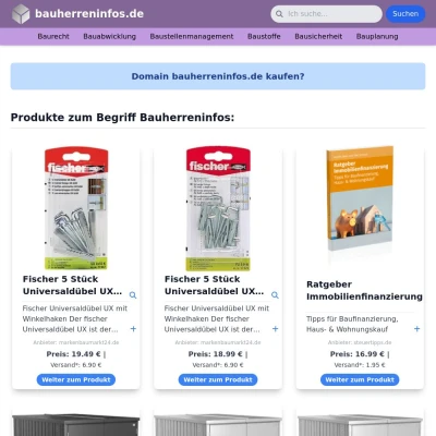 Screenshot bauherreninfos.de