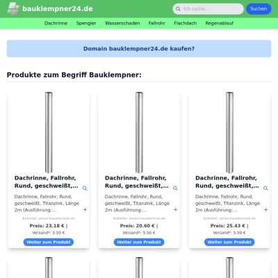 Screenshot bauklempner24.de