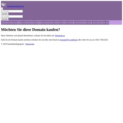 Screenshot baulandumlegung.de