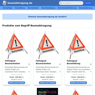 Screenshot baumabtragung.de