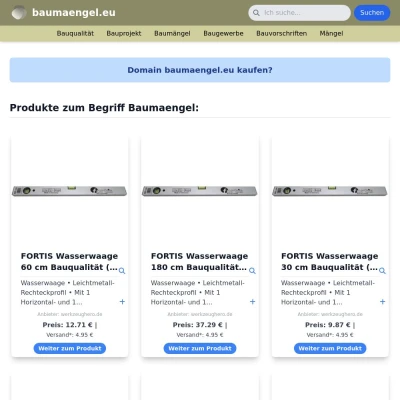 Screenshot baumaengel.eu