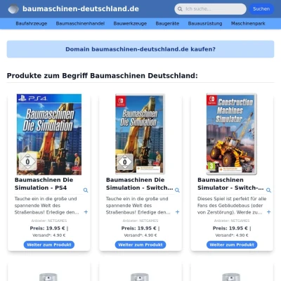 Screenshot baumaschinen-deutschland.de