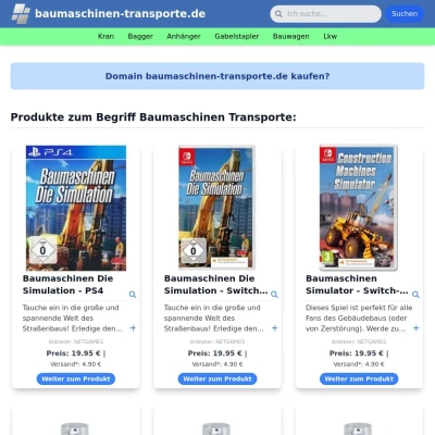 Screenshot baumaschinen-transporte.de