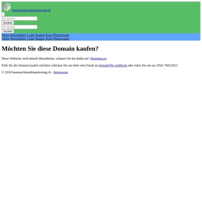 Screenshot baumaschinenfinanzierung.ch