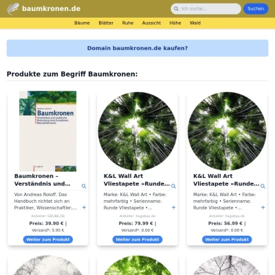 Screenshot baumkronen.de