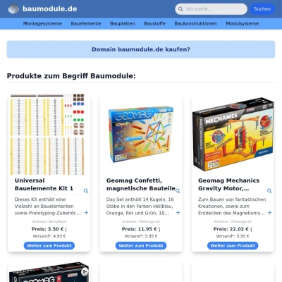 Screenshot baumodule.de