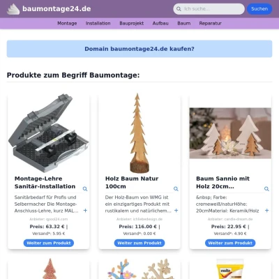 Screenshot baumontage24.de