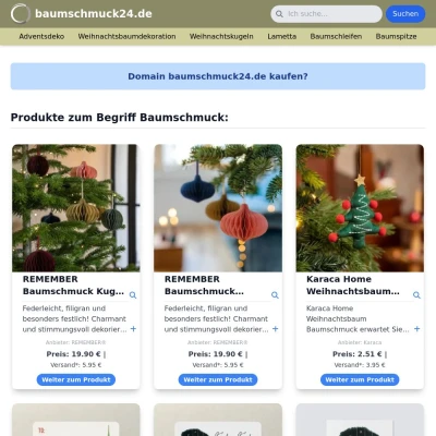 Screenshot baumschmuck24.de