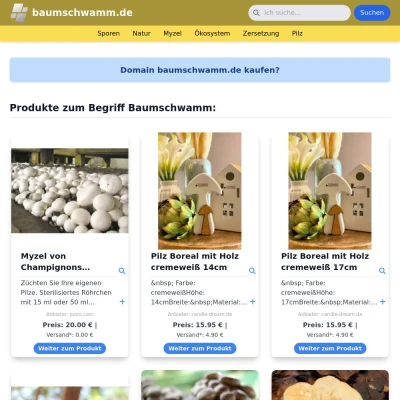 Screenshot baumschwamm.de
