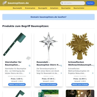 Screenshot baumspitzen.de