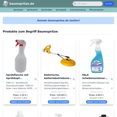 Screenshot baumspritze.de