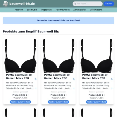 Screenshot baumwoll-bh.de