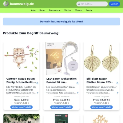 Screenshot baumzweig.de