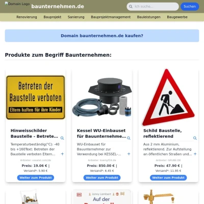 Screenshot baunternehmen.de