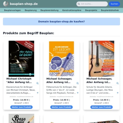 Screenshot bauplan-shop.de