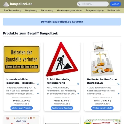 Screenshot baupolizei.de