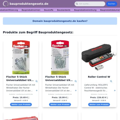 Screenshot bauproduktengesetz.de