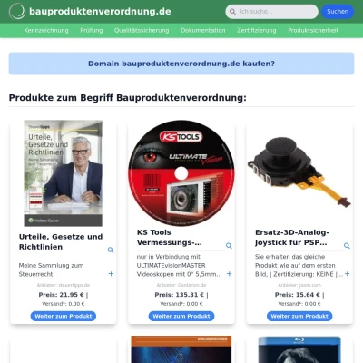 Screenshot bauproduktenverordnung.de