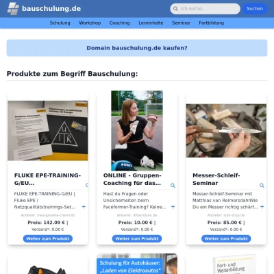 Screenshot bauschulung.de