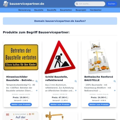 Screenshot bauservicepartner.de