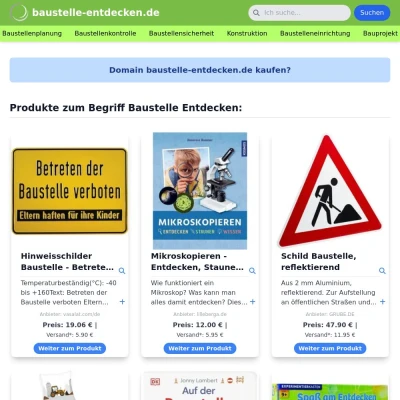 Screenshot baustelle-entdecken.de