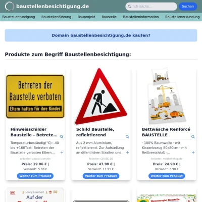 Screenshot baustellenbesichtigung.de