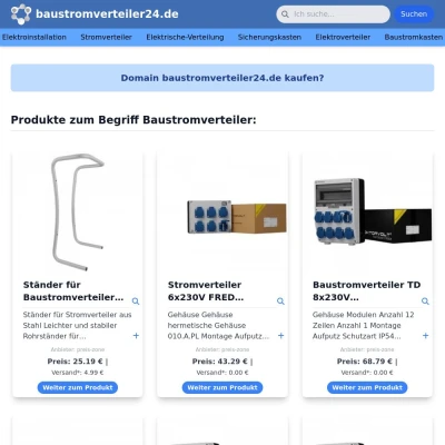 Screenshot baustromverteiler24.de