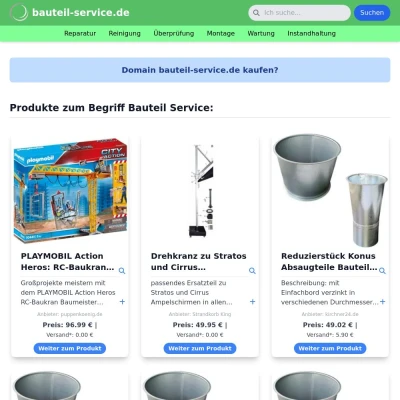 Screenshot bauteil-service.de