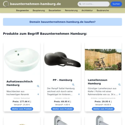 Screenshot bauunternehmen-hamburg.de