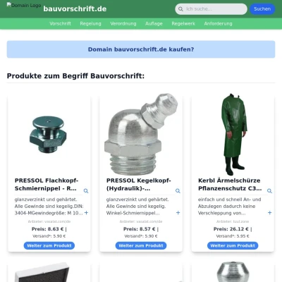 Screenshot bauvorschrift.de