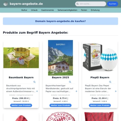 Screenshot bayern-angebote.de