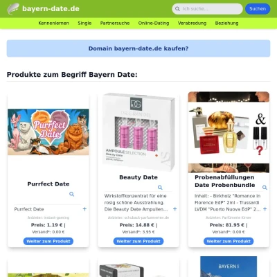 Screenshot bayern-date.de