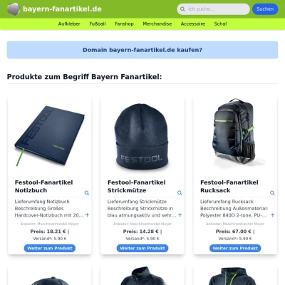 Screenshot bayern-fanartikel.de