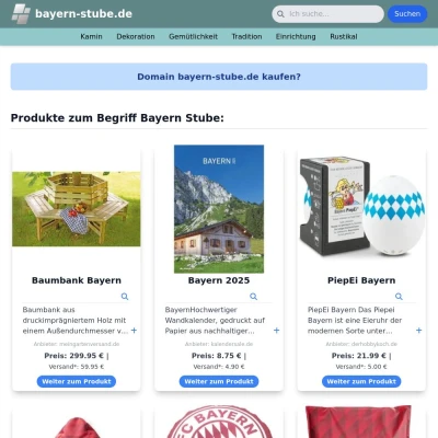 Screenshot bayern-stube.de