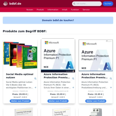 Screenshot bdbf.de