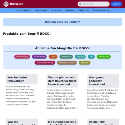 Screenshot bdco.de