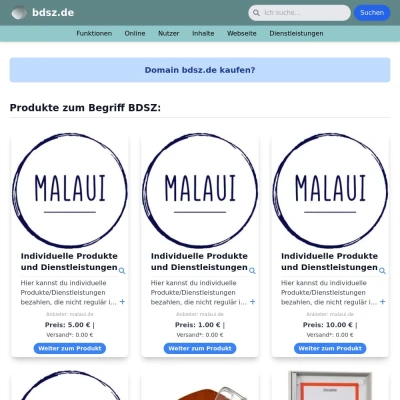 Screenshot bdsz.de