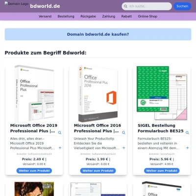 Screenshot bdworld.de