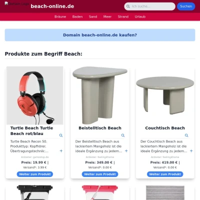 Screenshot beach-online.de