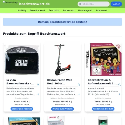 Screenshot beachtenswert.de