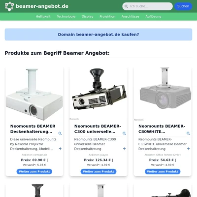 Screenshot beamer-angebot.de