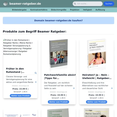 Screenshot beamer-ratgeber.de