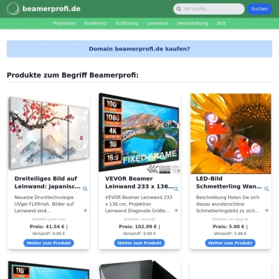 Screenshot beamerprofi.de
