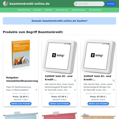 Screenshot beamtenkredit-online.de