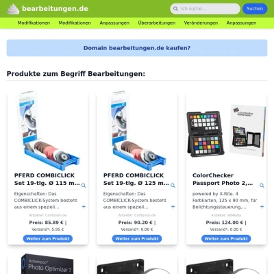 Screenshot bearbeitungen.de