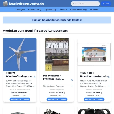 Screenshot bearbeitungscenter.de