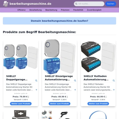 Screenshot bearbeitungsmaschine.de