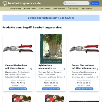 Screenshot bearbeitungsservice.de